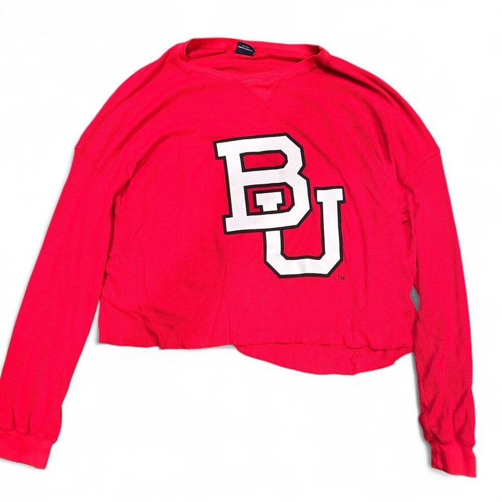 Boston University Women's Red and Pink Shirt